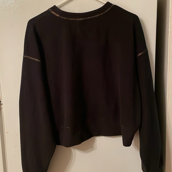 Nike Women’s Fleece Cropped Sweatshirt With Gold Embroidery Size XL - Picture 7 of 10